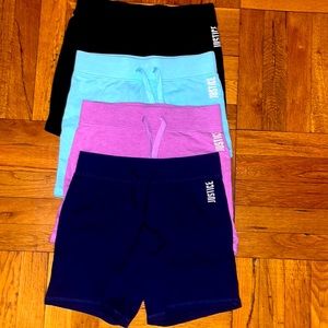 4 Pack of Justice cotton shorts size 12